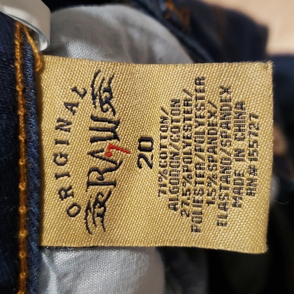 RAW 7 LADIES PLUS SZ 20 DISTRESSED CROPPED ANKLE JEANS - Picture 12 of 13